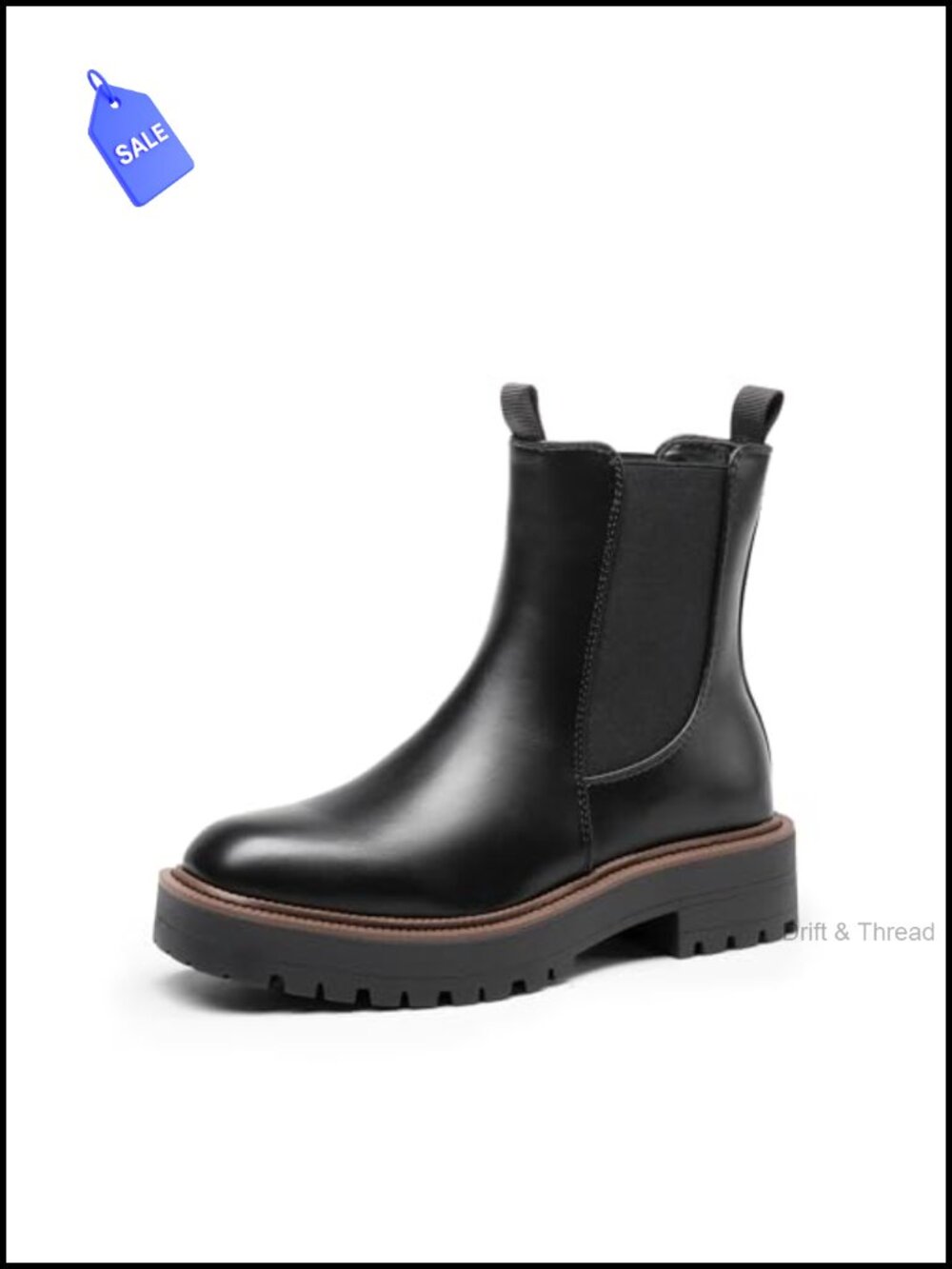 Women's Faux Leather Chelsea Ankle Boots Booties Low Chunky Heel